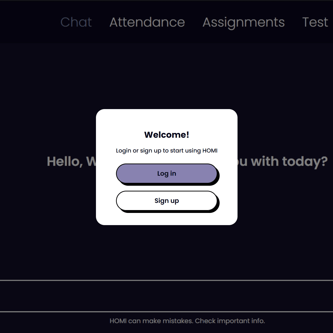 HOMI - Helpful Online Mentor Interface